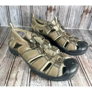 Skechers Mens 11 Sport Sandals Brown Closed Toe Hiking Water Shoes Slip On Bunge